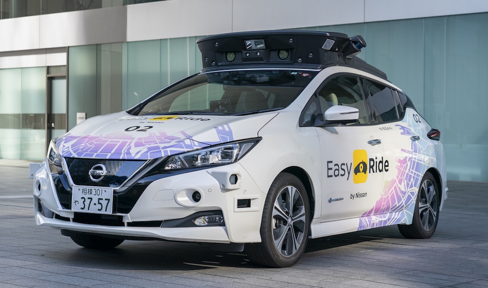 Nissan Testa Prot tipo De Um Leaf Aut nomo Primeiros Autom veis Sem 